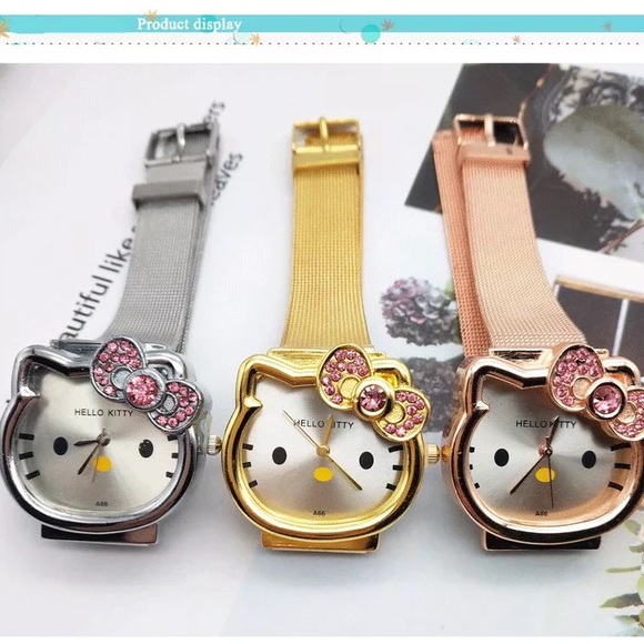 HELLO KITTY ROSE GOLD MESH STRAP WATCH - NEW! - Picture 13 of 16